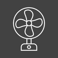 icono de línea de vector de ventilador único