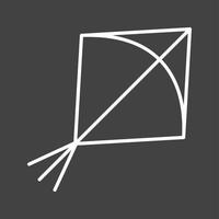 Unique Kite  Vector Line Icon