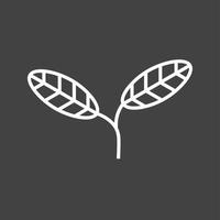 Unique leaves Vector Line Icon