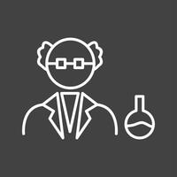 Unique Scientist Vector Line Icon