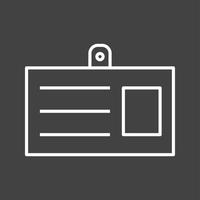 Unique Pass Card Vector Line Icon