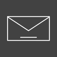 icono de línea de vector de correo único