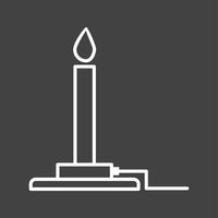 Unique Bunsen Burner Vector Line Icon