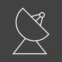 Unique Satellite Dish Vector Line Icon