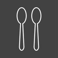 Unique Spoons Vector Line Icon