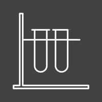 Unique Test Tubes Vector Line Icon