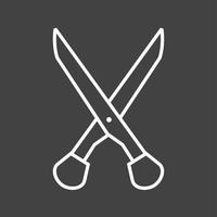 Unique Scissors Vector Line Icon