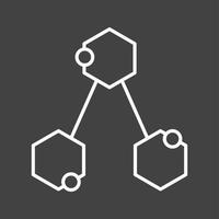 Unique Chemical Structure Vector Line Icon