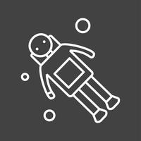 Unique Space Man Vector Line Icon