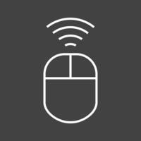 Unique Wireless Input Device Vector Line Icon