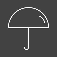 Unique Umbrella Vector Line Icon