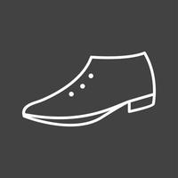 icono de línea de vector de zapatos formales únicos