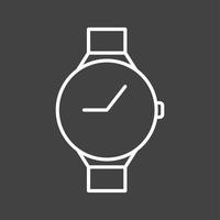 icono de línea de vector de reloj casual único