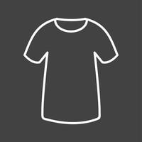 icono de línea de vector de camiseta única