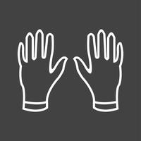 Unique Gloves Line Vector Icon