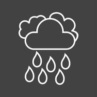 Unique Cloudy Weather Line Vector Icon