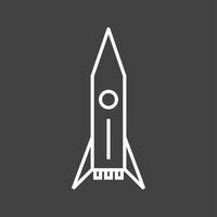 icono de línea de vector de transbordador espacial único