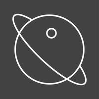 icono de línea de vector de planeta único