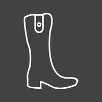 Unique Long boot Vector Line Icon