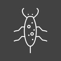 icono de línea de vector de cucaracha único