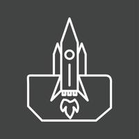 Unique Space Shuttle II Vector Line Icon