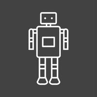 Unique Robot Vector Line Icon