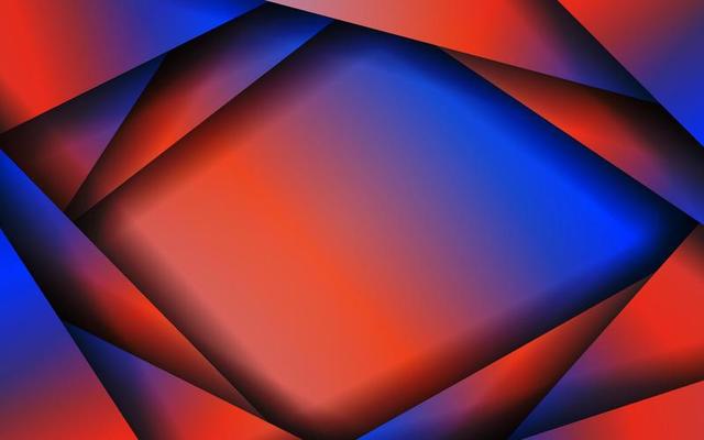 Abstract papercut overlap layer red and blue color background