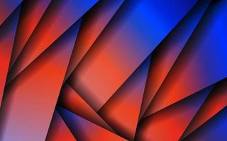 Abstract papercut overlap layer red and blue color background vector