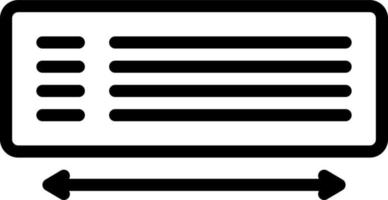 line icon for horizontal vector