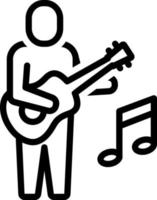 icono de línea para músico vector