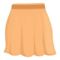 Orange skirt icon cartoon vector. Woman clothing vector