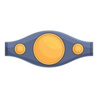 Boxing gold belt icon cartoon vector. Fighter sport vector