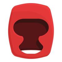 Red helmet icon cartoon vector. Boxing sport vector