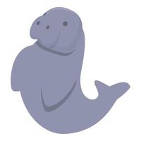 Dugong icon cartoon vector. Underwater baby vector