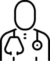 line icon for physician vector