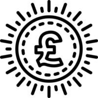 line icon for sterling vector