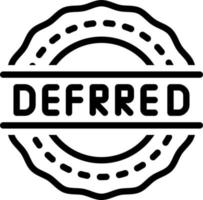 line icon for deferred vector