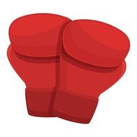 vector de dibujos animados de icono de guantes de boxeo rojo. caja de deporte