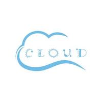 Cloud illustration logo vector flat design