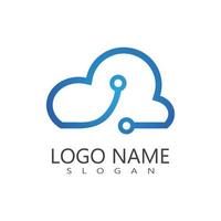 nube ilustración logo vector diseño plano