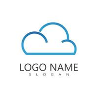 nube ilustración logo vector diseño plano