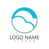 nube ilustración logo vector diseño plano