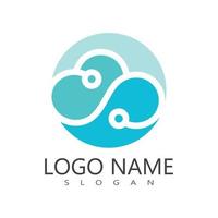 nube ilustración logo vector diseño plano