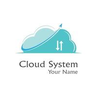 Cloud illustration logo vector flat design