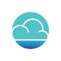 Cloud illustration logo vector flat design