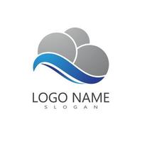 nube ilustración logo vector diseño plano