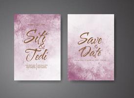 Wedding invitation with abstract watercolor background vector