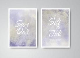 Wedding invitation with abstract watercolor background vector