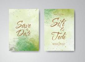 Wedding invitation with abstract watercolor background vector