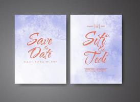 Wedding invitation with abstract watercolor background vector